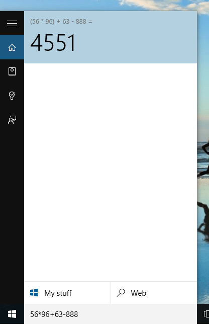 Simple calculation using COrtana