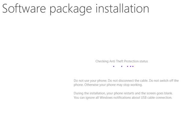 Software package installation warning