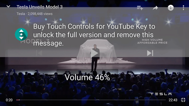 Touch Control on Youtube