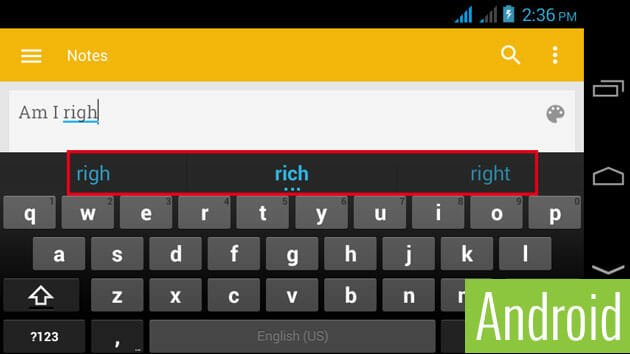 Word-suggestion-on-Android
