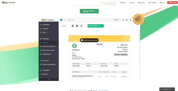 Zoho Invoice Generator Best Invoice Maker Apps for Small Business and Freelancer