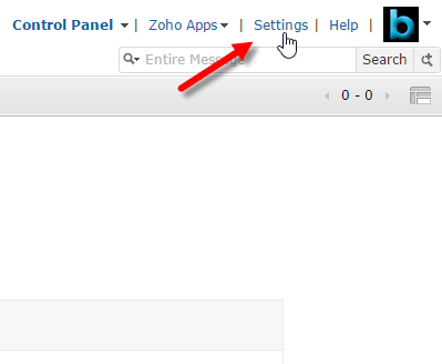 Zoho-mail-settings