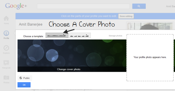 Add cover photos in Google Plus