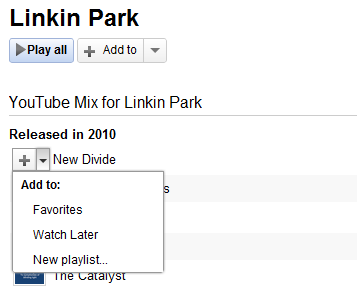Add video to your YouTube playlist