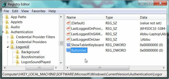 change-windows-7-logon-screen-create-new-dword-value-buttonset