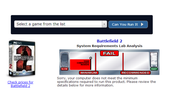 check pc compatibility for games- result 1 - canyourunit