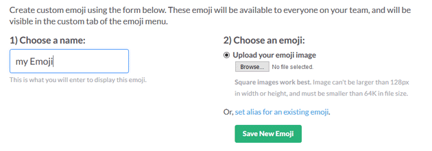 create new emoji in Slack