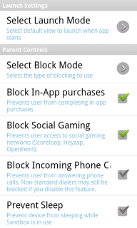 block Android applications