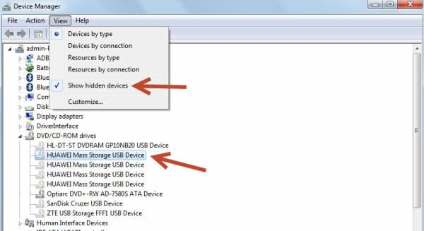 ghost devices- device manager
