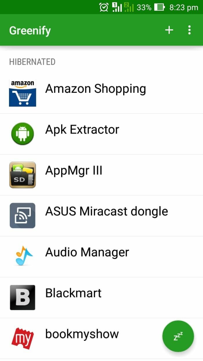 Greenify save battery
