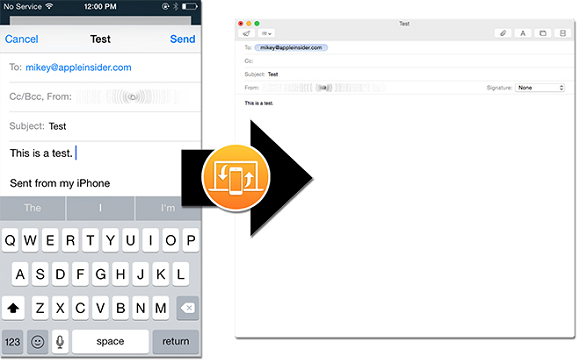 can you emulate handoff on an iphone and windows