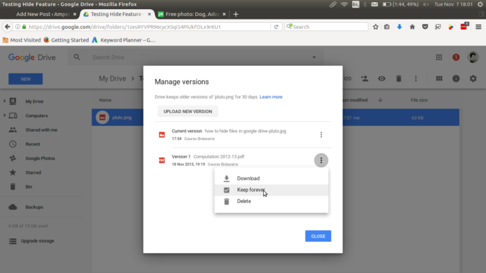 how to delete files in google - save forever