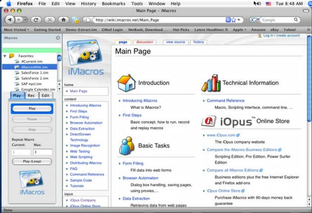 iMacros for Firefox