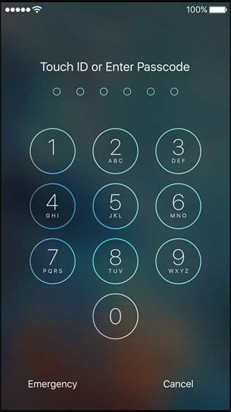 iOS 9 Passcode