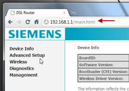 Open routers port forwarding page