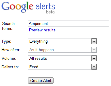 Using Google alerts to track social mentions