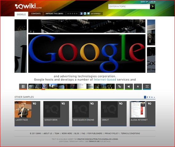 A Qwiki Search For Google