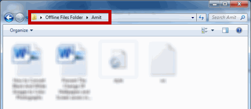 Access Network Shared Files in Windows7 When offline