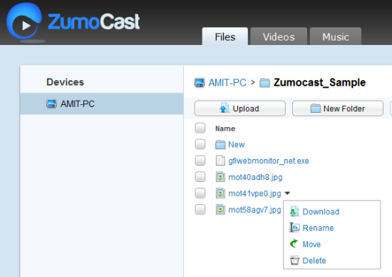 Access Files of a Remote Computer From Browser