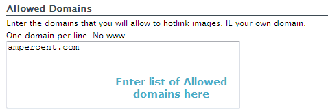 Allow some domains to use your Images