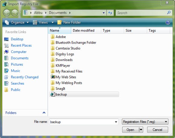 Registry Sichern Windows Vista