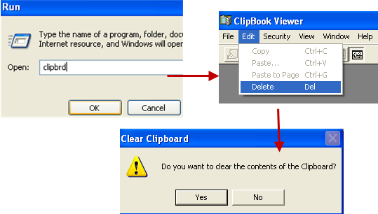 clear windows clipboard data manually