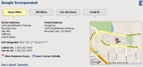 Add Street And Physical Directions of Your website using Google Maps