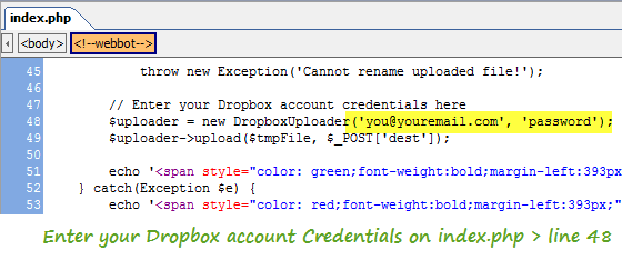 Dropbox uploader- Allow other users to send files to your Dropbox account Dropbox uploader- Allow other users to send files to your Dropbox account
