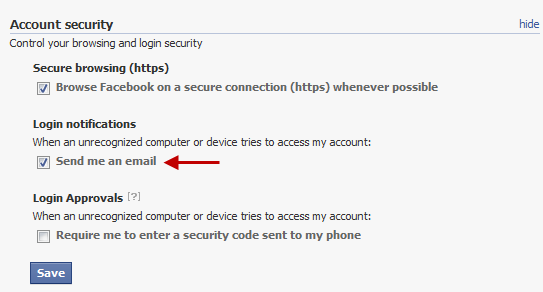Remove Login Alerts From Facebook