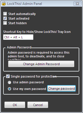 Lock program Windows with a custom password