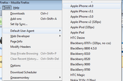 Preview website design in an iPhone 4 from desktop