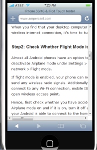 Web based iPhone emulator to test your site's design